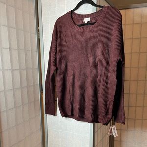 NWT LuLaRoe Mariah faux cashmere tighter knit sweater in maroon